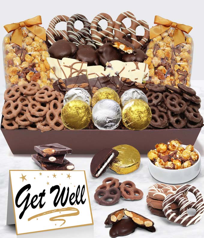 Get Well Chocolate Covered Snack Tray