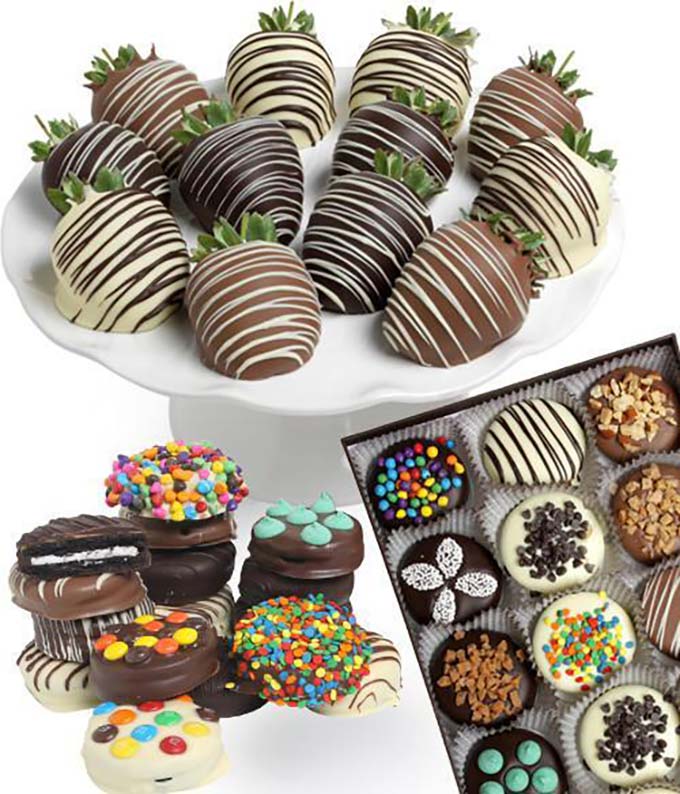 Gourmet Chocolate Covered Strawberries and Cookies
