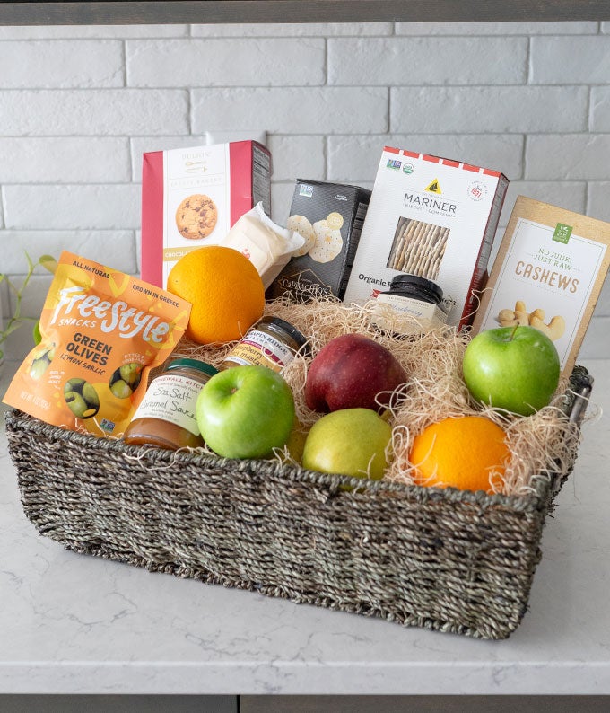 Sympathy Fresh Fruit and Gourmet Basket