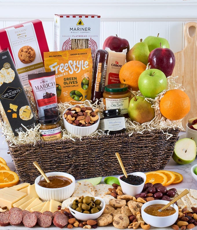 Sympathy Fresh Fruit and Gourmet Basket