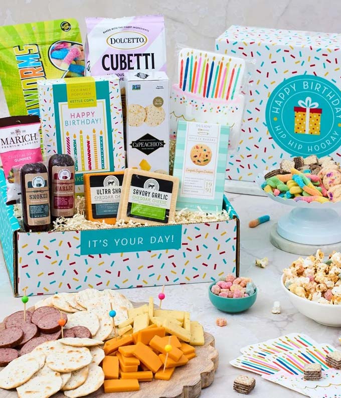 Happy Birthday Sweet & Savory Gift Basket