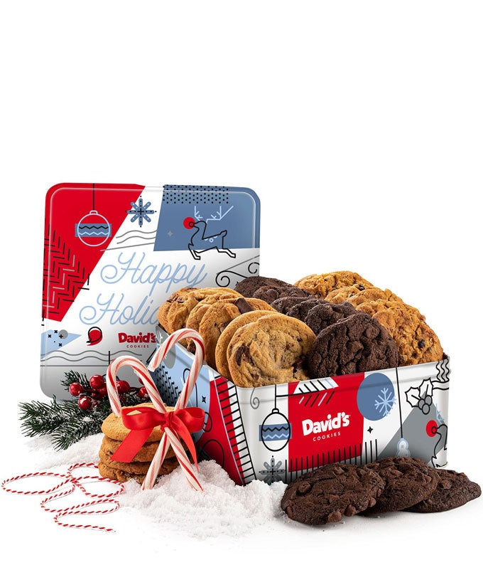 Holiday Wonderland 2lb Assorted Cookie Tin