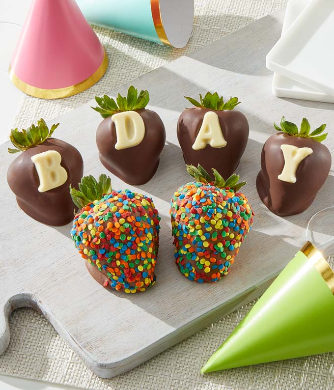 B-DAY Chocolate Covered Strawberry The Gift Basket Store