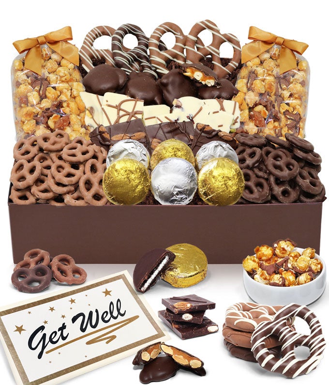 Get Well Chocolate Covered Snack Tray