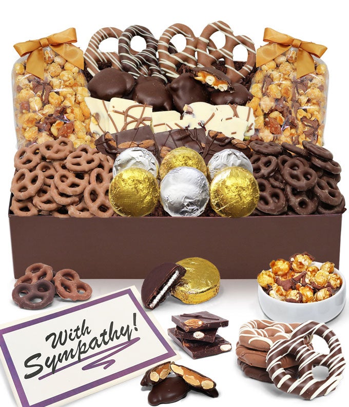 Sympathy Belgian Chocolate Covered Snack Tray