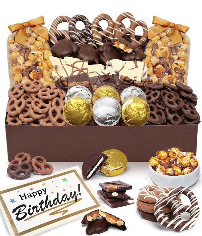 Happy Birthday Chocolate Covered Snack Tray