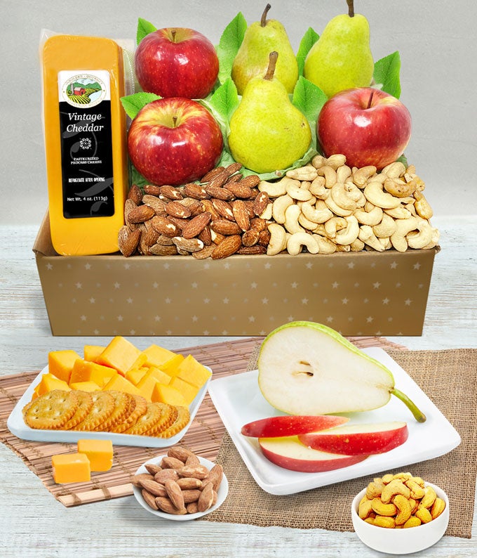 Classic Fruit, Cheese &amp; Nut Gift Basket