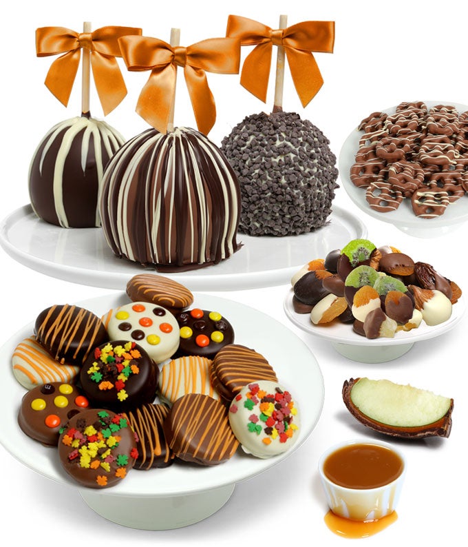 Chocolate Covered Fall Fruit Gift Basket