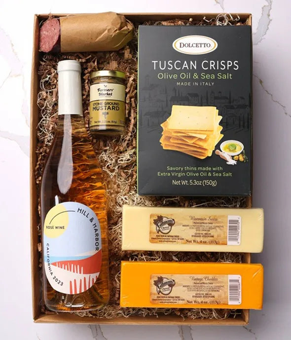 White Wine Charcuterie Gift Box