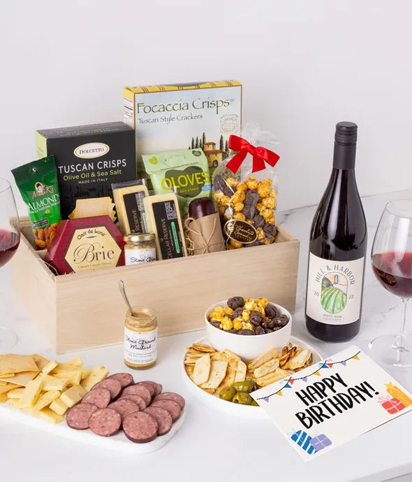 Birthday Charcuterie &amp; Red Wine Gift Box