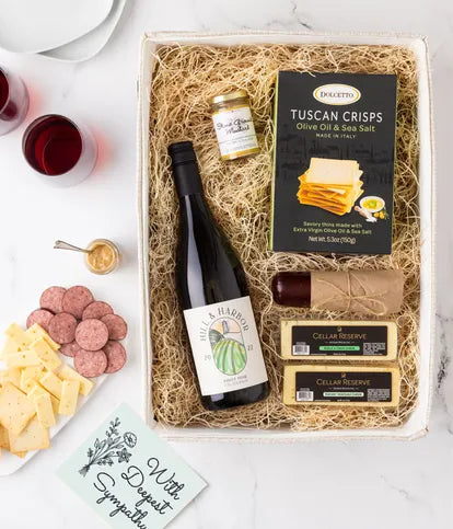 Sympathy Wine &amp; Charcuterie Gift Box