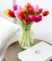Rainbow Tulip Bouquet with White Wine