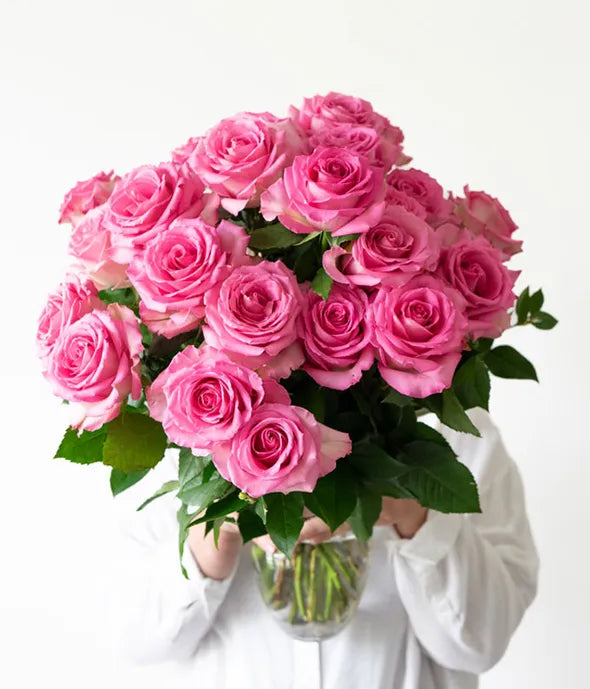 Two Dozen Light Pink Roses & Rosé