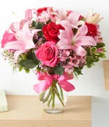 Roses & Lilies with Red Wine