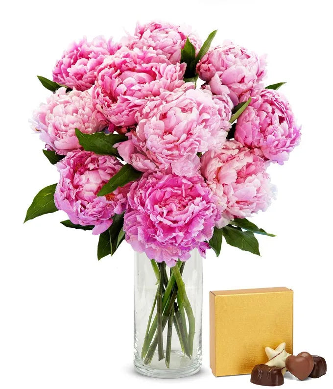 Pink Peonies with Chocolates