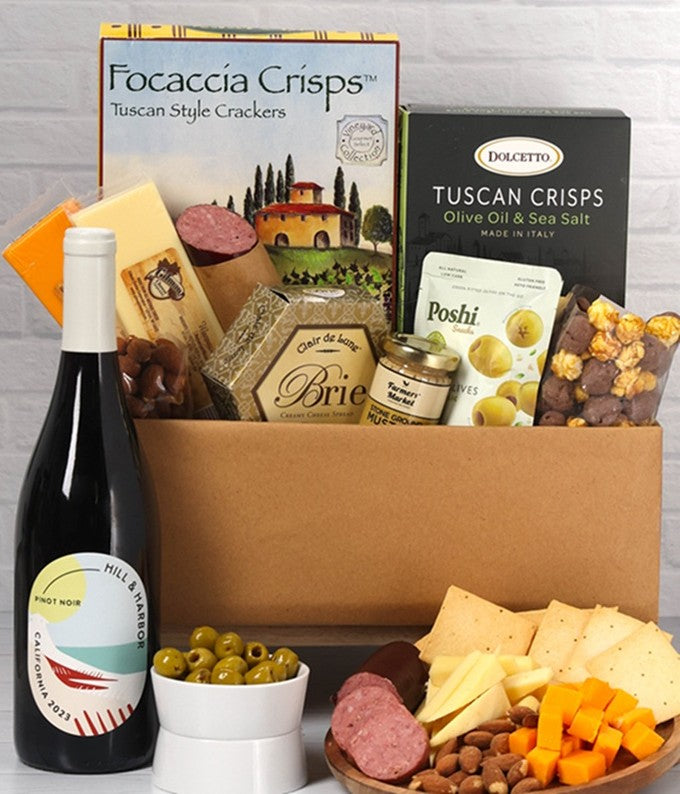Deluxe Red Wine Charcuterie Gift Box