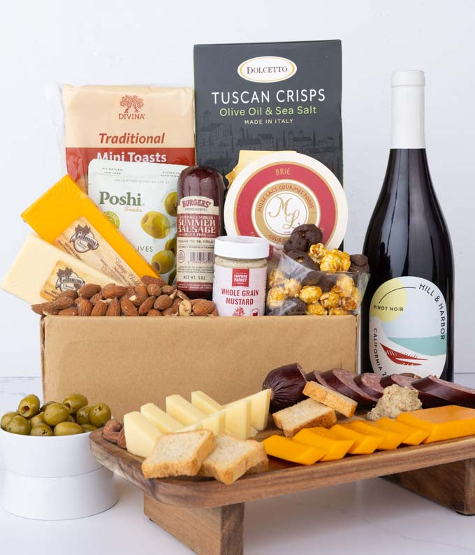 Deluxe Red Wine Charcuterie Gift Box