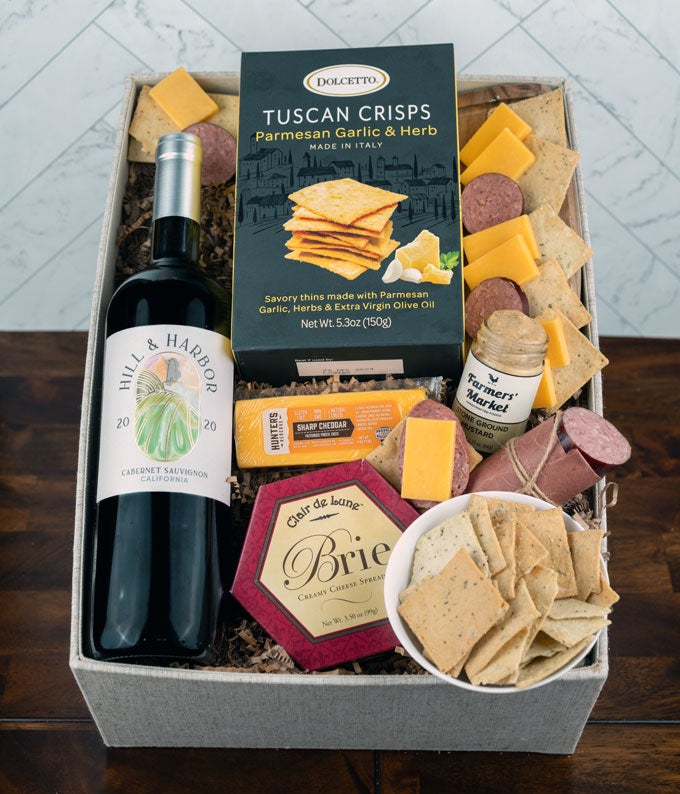 Charcuterie &amp; Red Wine Gift Box