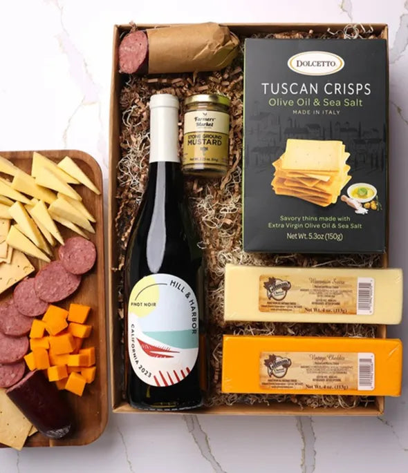 White Wine Charcuterie Gift Box