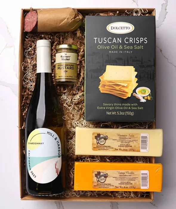 White Wine Charcuterie Gift Box