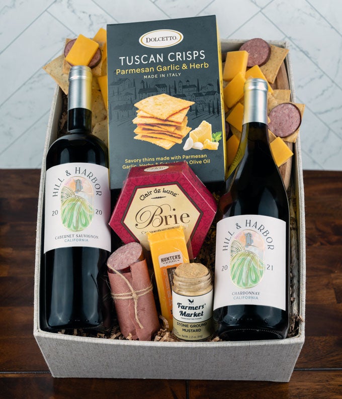 Red &amp; White Wine Charcuterie Gift Box