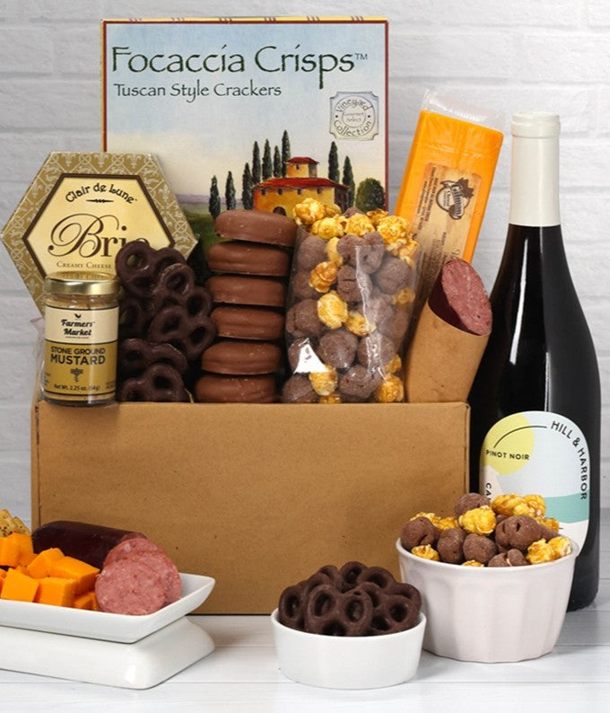 Red Wine with Sweet & Savory Hamper