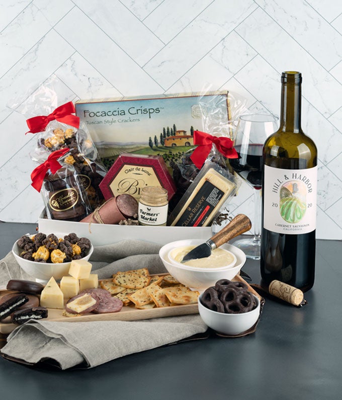 Red Wine with Sweet & Savory Gift Box