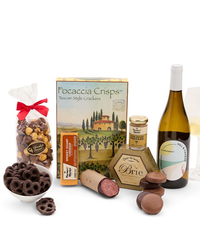 White Wine with Sweet &amp; Savory Gift Box