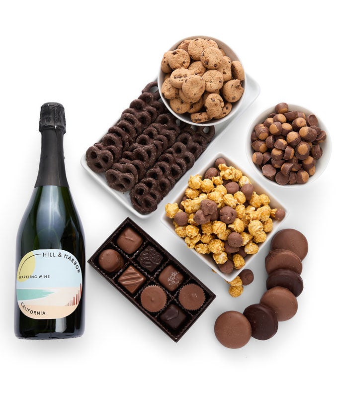 Deluxe California Sparkling Wine &amp; Sweets Gift Box