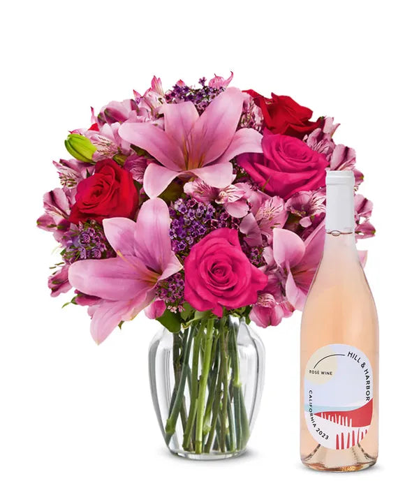 Roses & Lilies with Rosé Wine