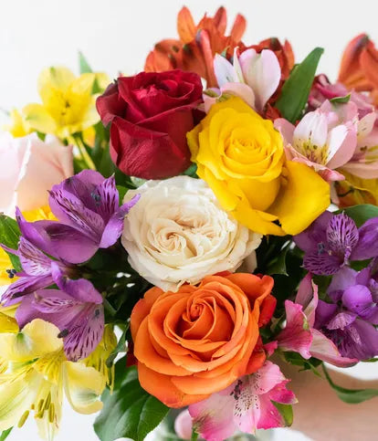 Bright & Sunny Rose Bouquet, Sparkling Wine and Gourmet Assorted Chocolate