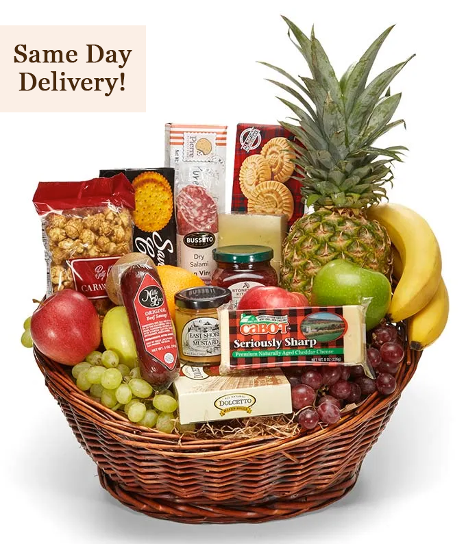 Abundant Gourmet and Fruit Basket