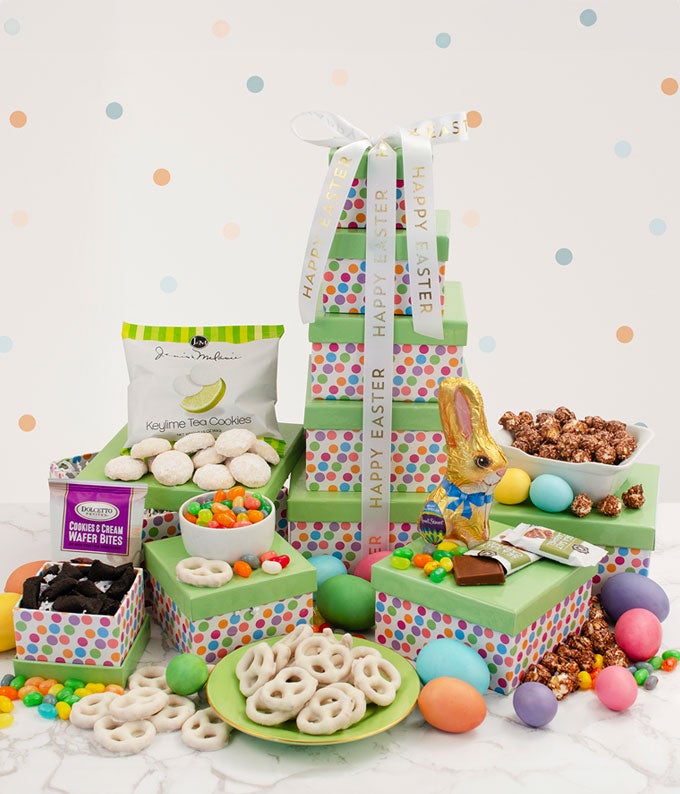 Spring Into Easter Chocolate Gift Tower