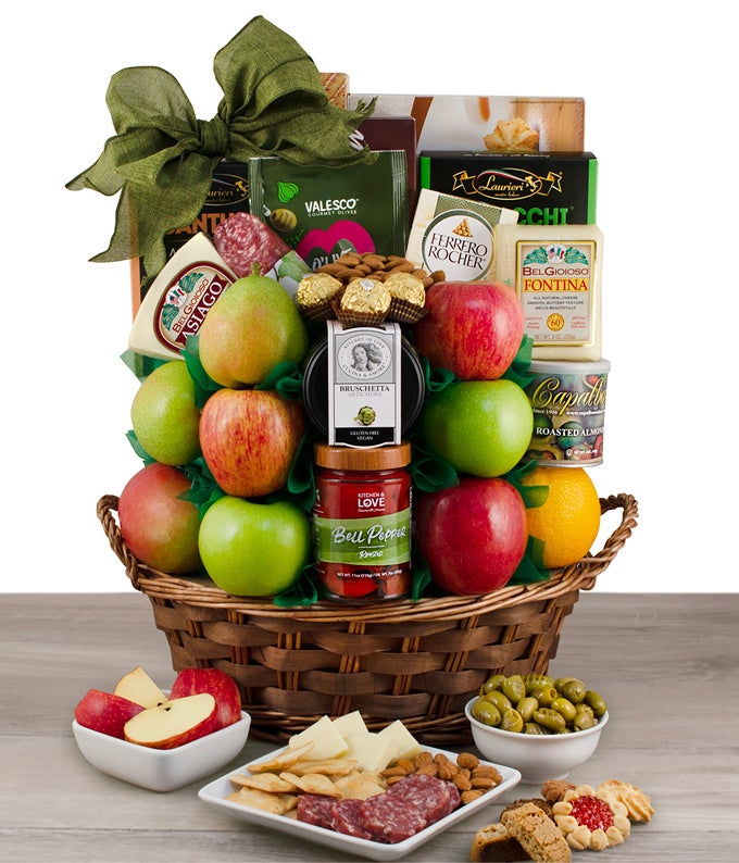 Italian Delicacies Fruit &amp; Gourmet Gift Basket