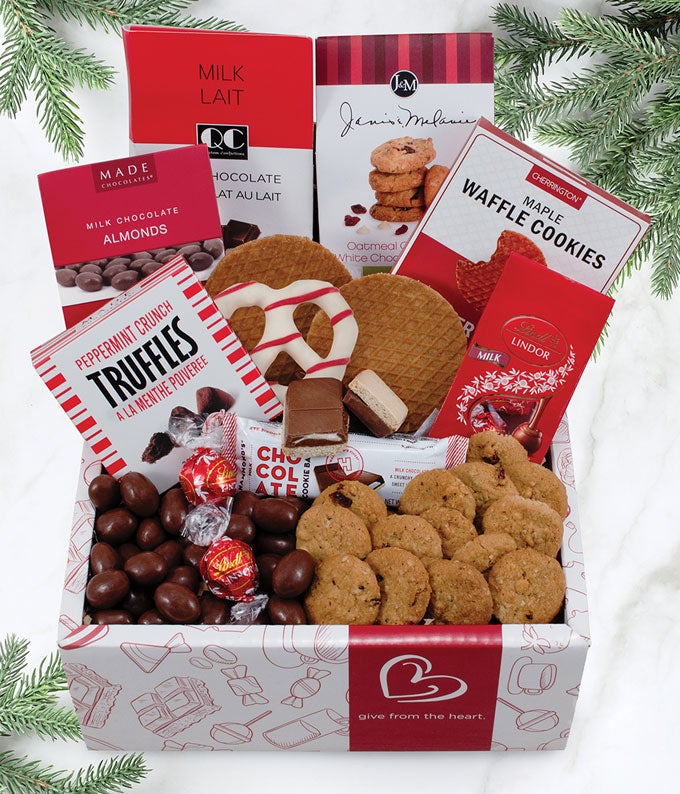 Red &amp; White Holiday Snack Box