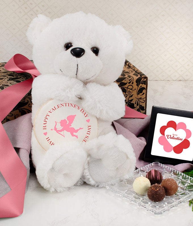 Valentine&#39;s Day Bear &amp; Treats Gift Box