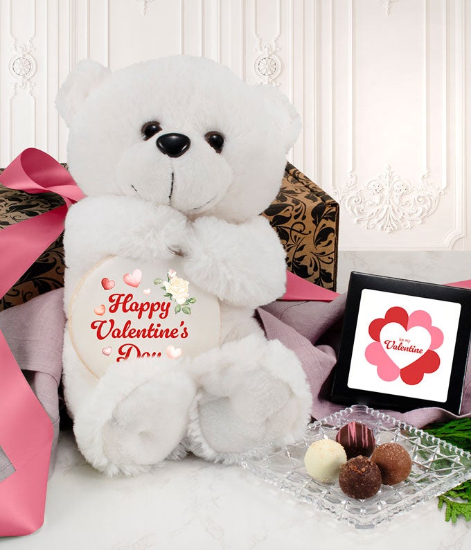 Valentine's Day Bear & Treats Gift Box