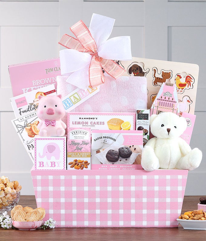 Pink Sweetest New Baby Gift Box