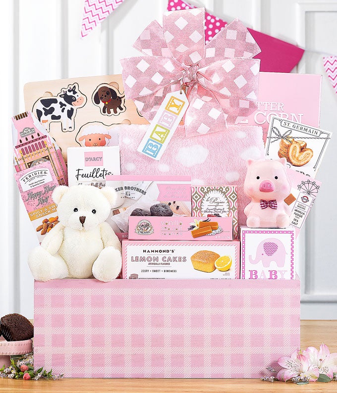 Pink Sweetest New Baby Gift Box