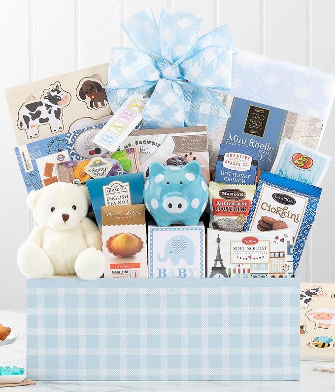 Blue Sweetest New Baby Gift Box