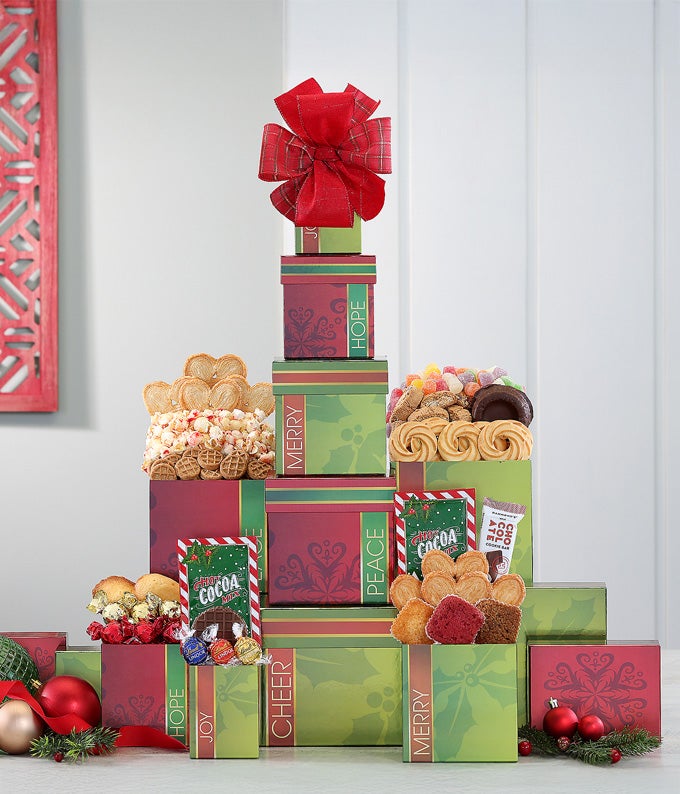Classic Holiday Gift Tower