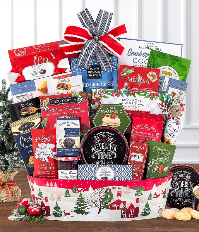 Festive Village Gourmet Gift Basket