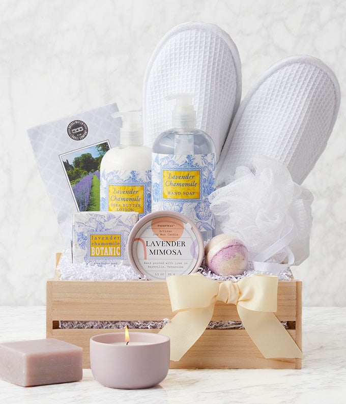 lavender spa gift crate