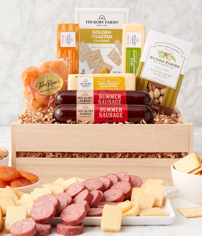 Meat & Cheese Wooden Crate