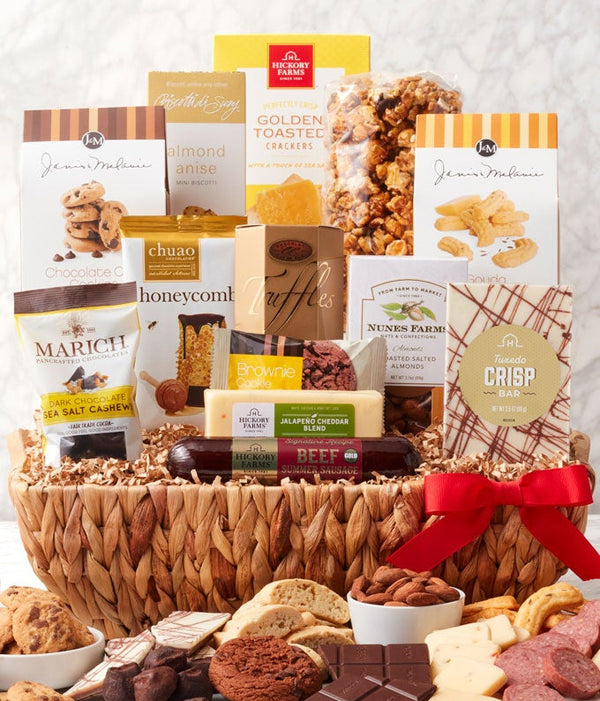 Delightful Meat & Cheese Gourmet Basket - The Gift Basket Store
