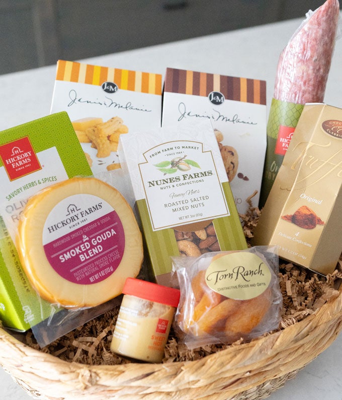 Gourmet food gift basket