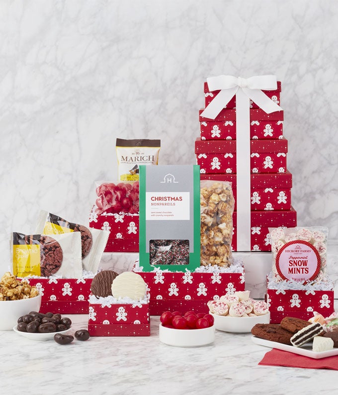 Smirking Snowman Gift Tower