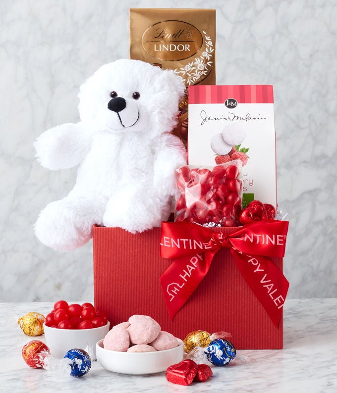 Adorable Valentine's Bear Basket