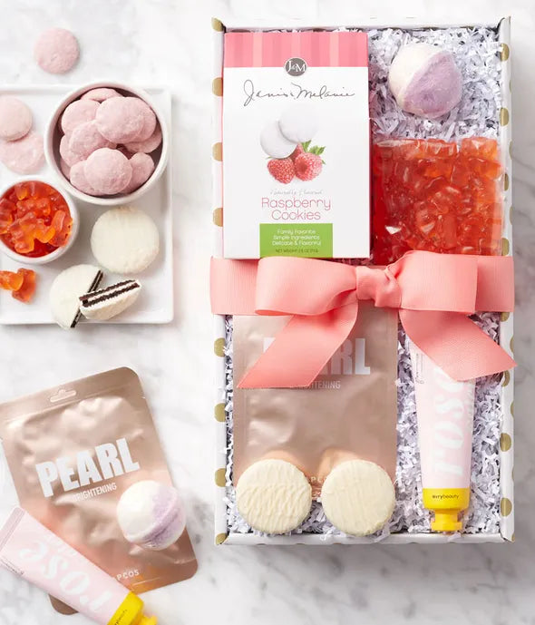 Rosy Champagne Spa Gift Basket