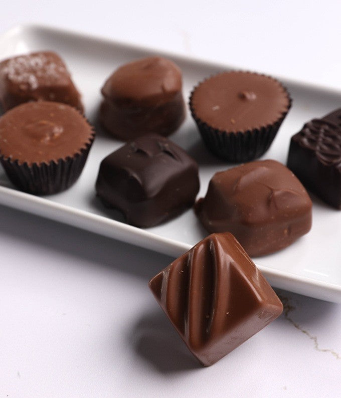 Season's Greetings Chocolate & Sweets Gift Box with Red Wine